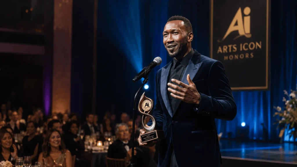 Mahershala Ali during a press interview